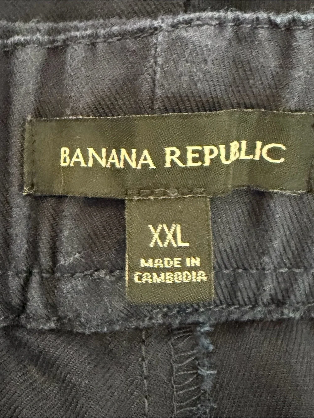 Banana Republic Women's XXL Navy Blue Tencel Linen Chino PullOn Minimalist Pants